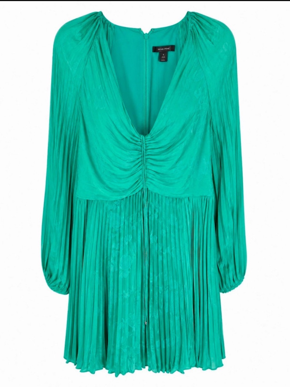 Emerald Green pleated mini dress
